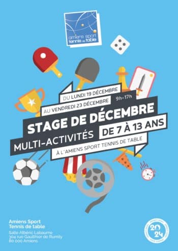 Stage multi-activités du lundi 19 décembre au vendredi 23 décembre 2022
