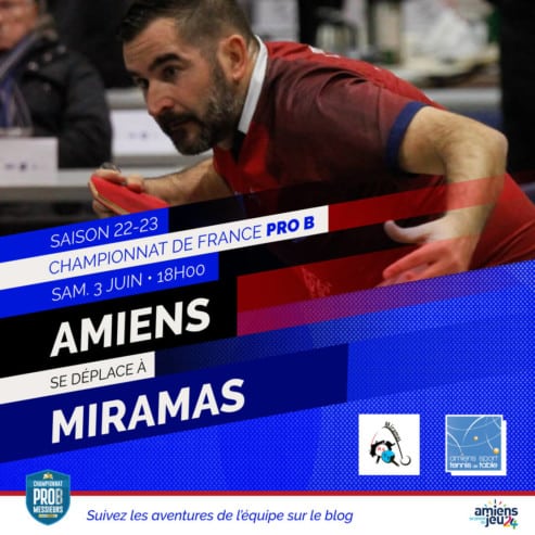 Pro B : l’Amiens STT se déplace à Miramas le samedi 3 juin à 18h00 en match de classement pour la 3e place