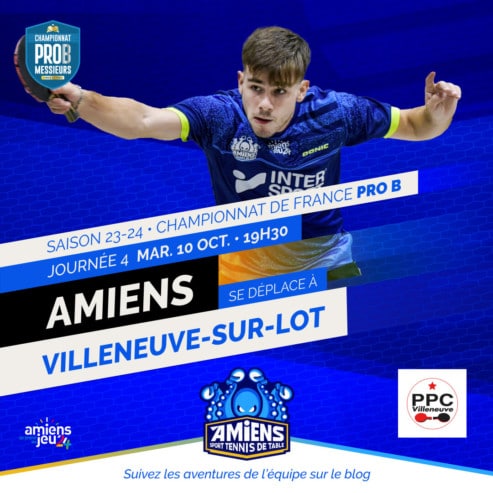 Pro B : l’Amiens STT se déplace à Villeneuve sur Lot le mardi 10 octobre 2023 à 19h30