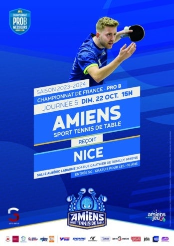 Pro B : l’Amiens STT reçoit Nice le dimanche 22 octobre 2023 à 15h00