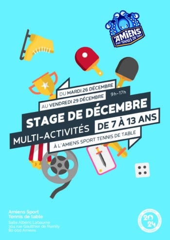 Stage multi-activités du mardi 26 au vendredi 29 décembre 2023