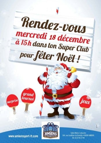 Arbre de Noël de l’Amiens Sport TT le mercredi 18 décembre 2024 à 15h00