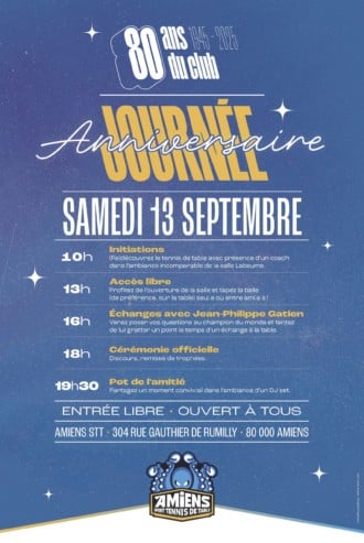 Journée anniversaire des 80 ans de l’Amiens STT le samedi 13 septembre 2025