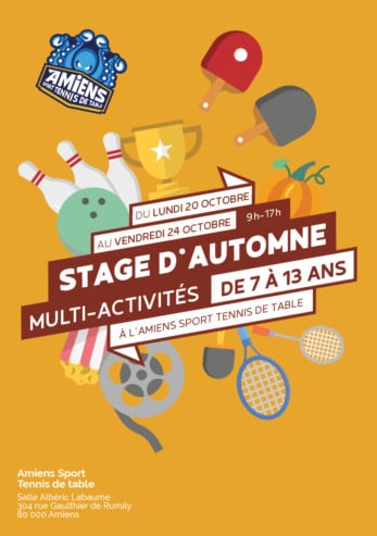 Stage multi-activités du lundi 20 octobre au vendredi 24 octobre 2025