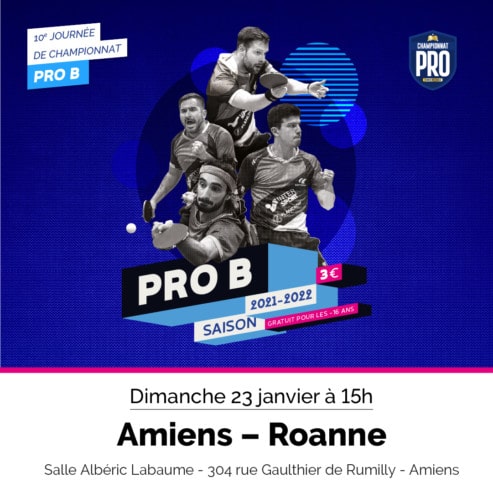 Pro B : l’Amiens STT reçoit Roanne le dimanche 23 janvier 2022 à 15h00